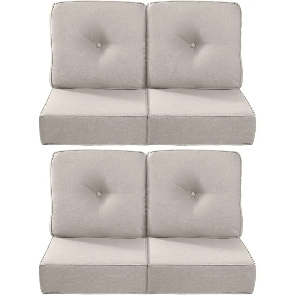 

Set of 4 Premium 22x24/22x25 Outdoor Chair Cushions - Water-Resistant, Comfortable for Patio, Dining, and Loveseat Furniture - B