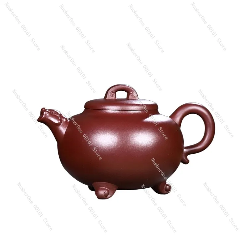 Home Tea Ceremony Handmade Yixing Zisha Teapot Natural Raw Ore Purple Clay Kung Fu Tea Pot High End Tea Set Auspicious Lucky
