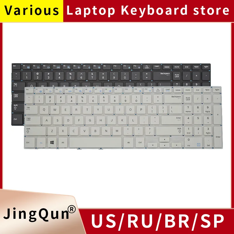 Clavier d'ordinateur portable pour Samsung, disposition noire et blanche, ino 0R5E, NPino 0R5E, NPino 0R5V, 510R5E, NP510R5E, 450R5V, NP450R5E, NP450R5V