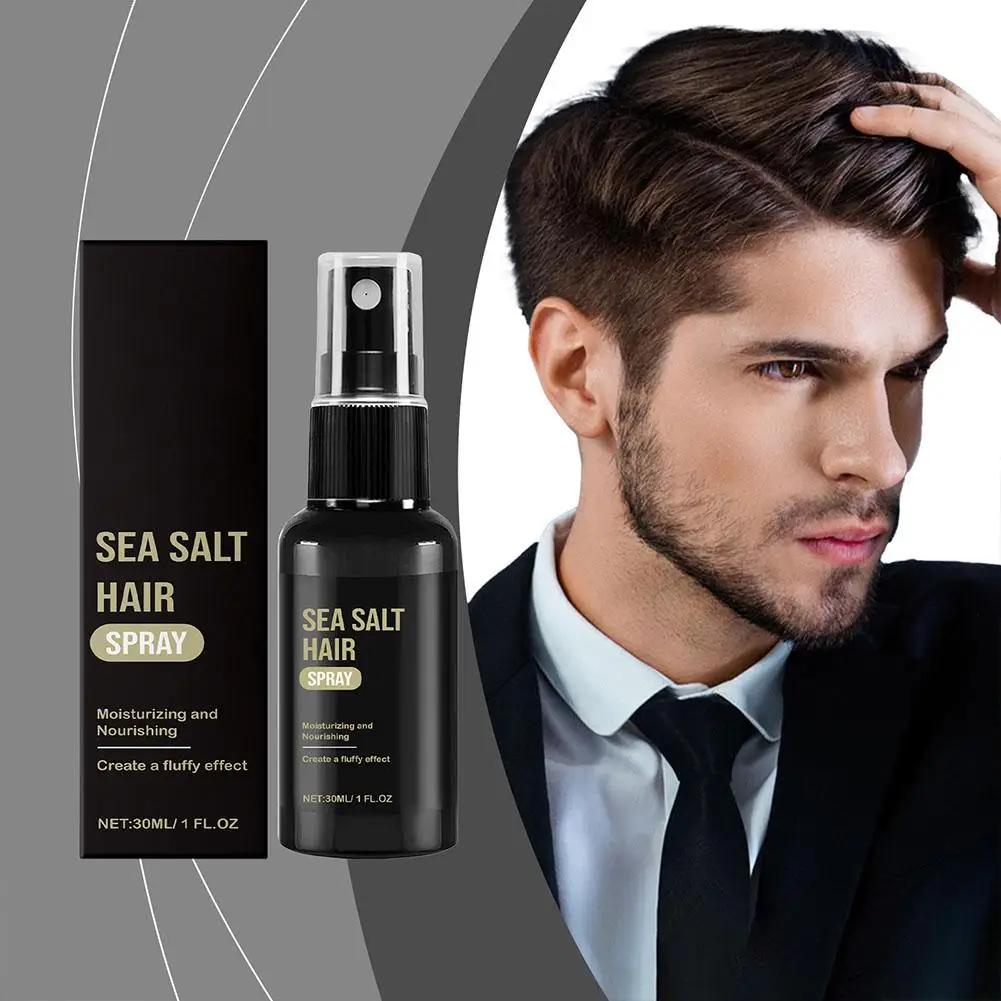 Natural Sea Salt Spray for Men Salt Water Hair Mist Hair Volumizing Thickness Wave Curls Seasalt Hair Spray Styling Mist E7O7