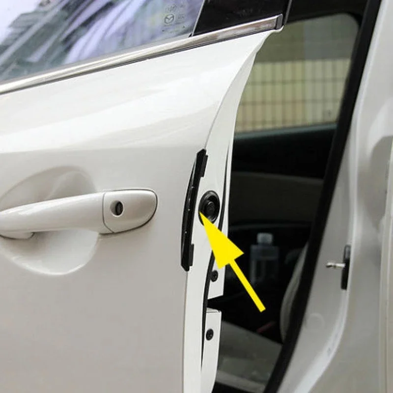 4Pcs Car Door Side Edge Scratch Protector Guard Strip Molding Collision Universal Auto SUV Pickup Exterior Accessories