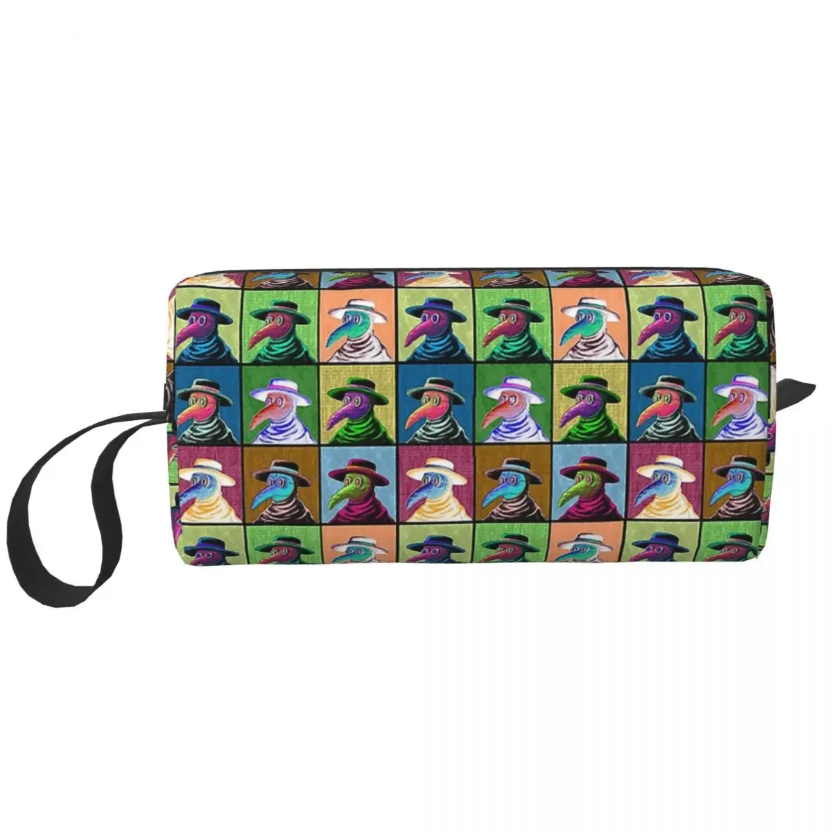 

Pop Art Plague Doctor Makeup Bag Cosmetic Organizer Storage Dopp Kit Toiletry Cosmetic Bag for Women Beauty Travel Pencil Case