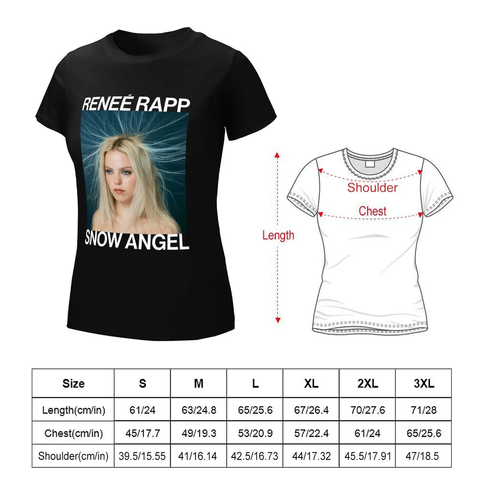 Snow Angel - Reneé Rapp T-shirt summer tops cute tops Womens clothing