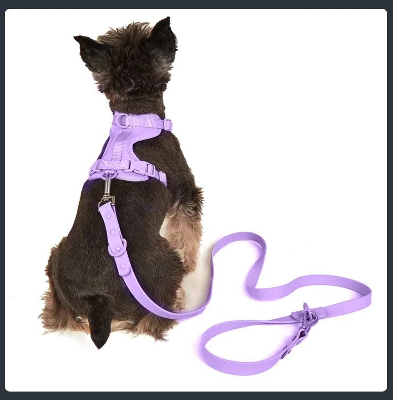 Dog Harness and Leash Set No Pull Dog Vest Harness PVC Waterproof  Dog Leash Collar for Small Medium Large Dogs