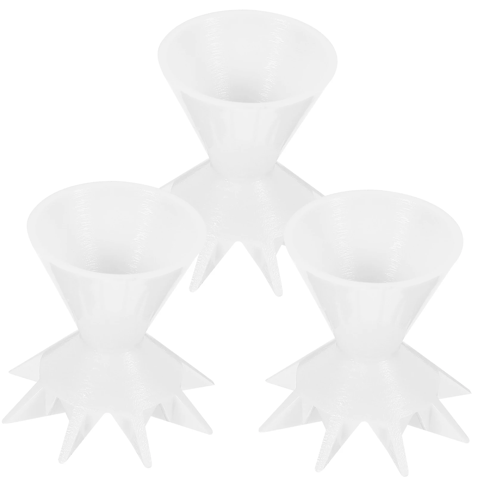 

3pcs White Painting Funnel Cups Pouring Supplies Reusable Split Cups for Mixing Pigments Easy Clean Plastic Tools