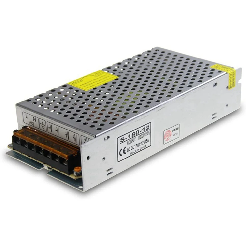 DC 12 В 15 А 180 Вт Трансформаторный переключатель переменного тока 110 В/220 В в DC 12 В 20 А Импульсный адаптер преобразователь светодиодный (15 А)