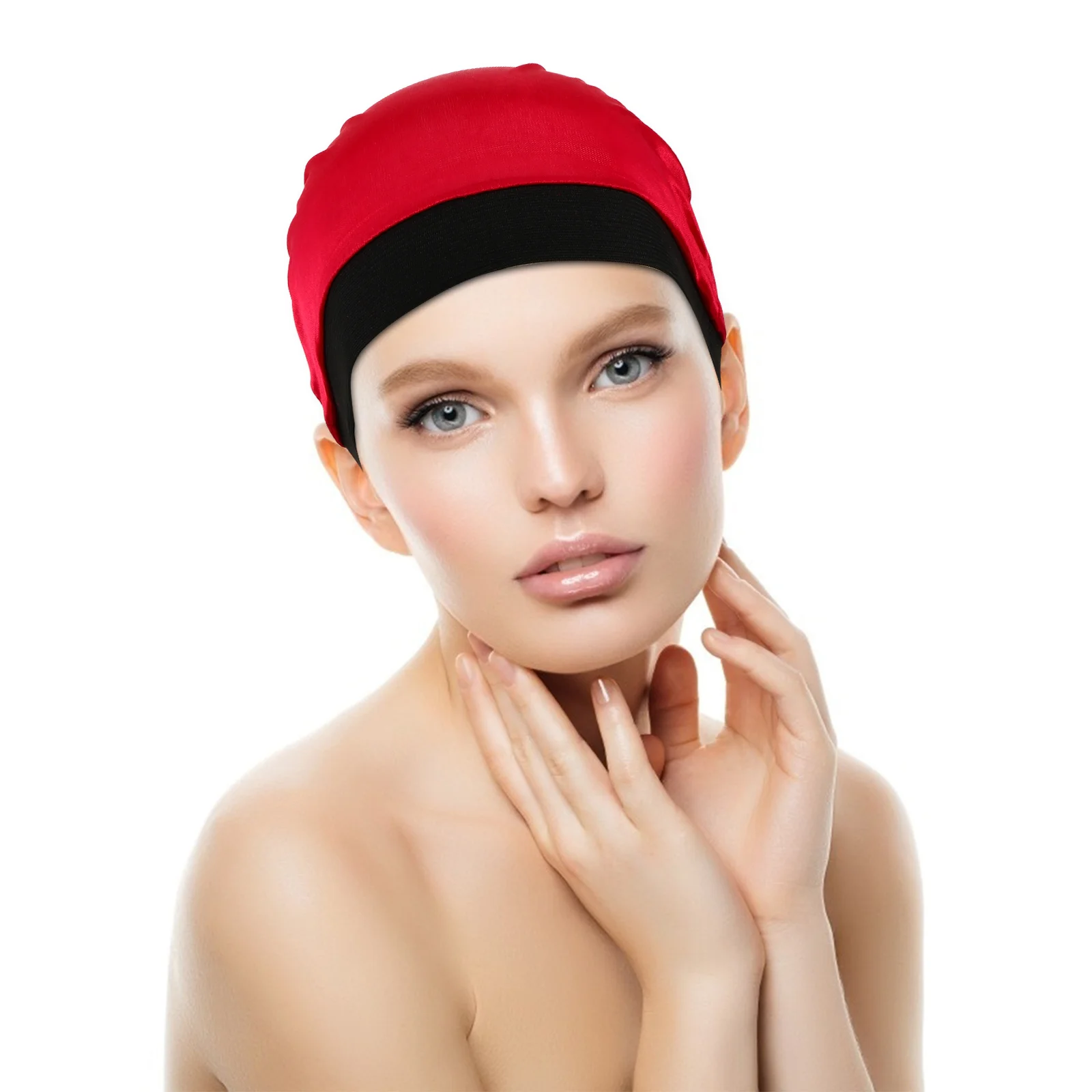 4 Pcs Silk Cap Base Elastic Band Stocking Caps Stretch Dome Child Headbands