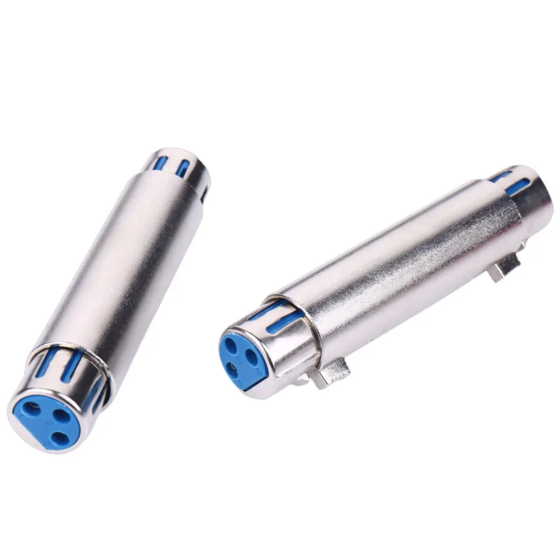 Gold Plated XLR 3Pin Female to Female Plug Adapter 3 Core Compatible with Microphone Mixing Console Canon Microphone Audio Cable