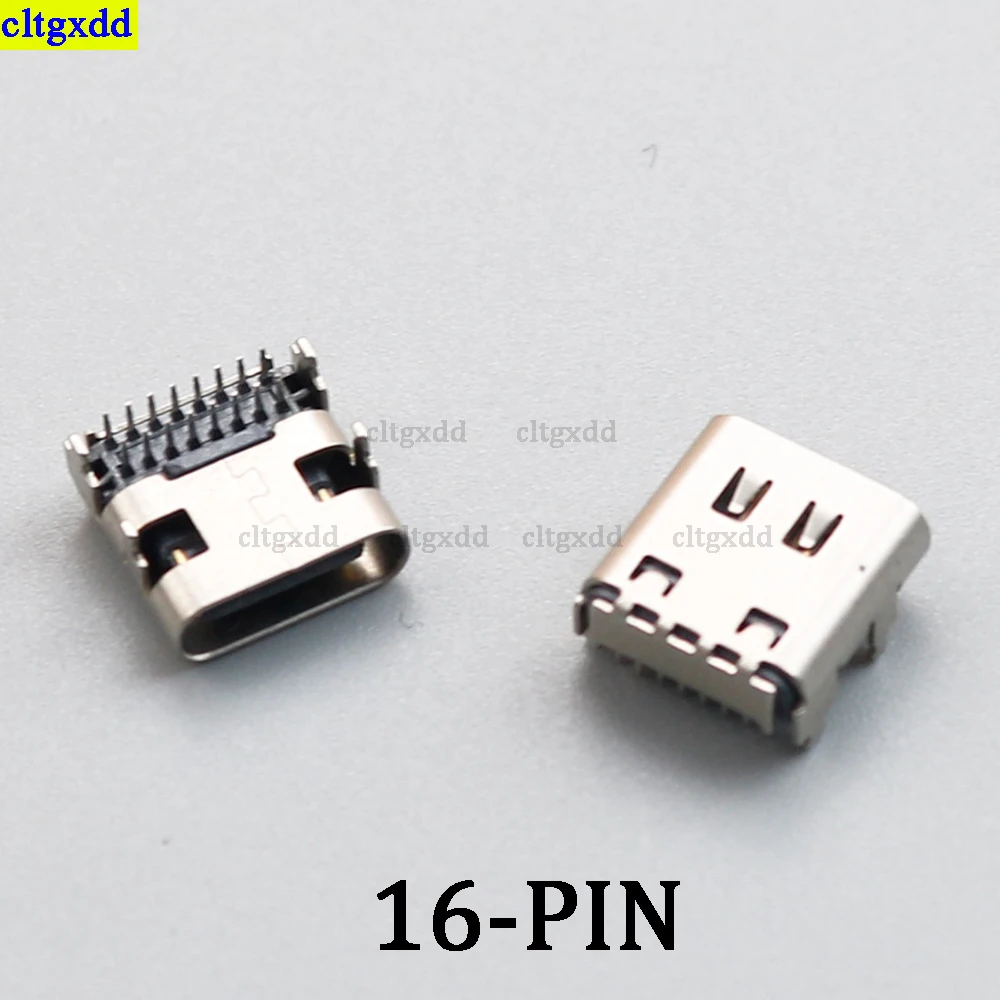 cltgxdd 2piece is suitable for JBL Charge 4 USB C power charging socket 16 pin miniature Type-C USB connector port repair parts