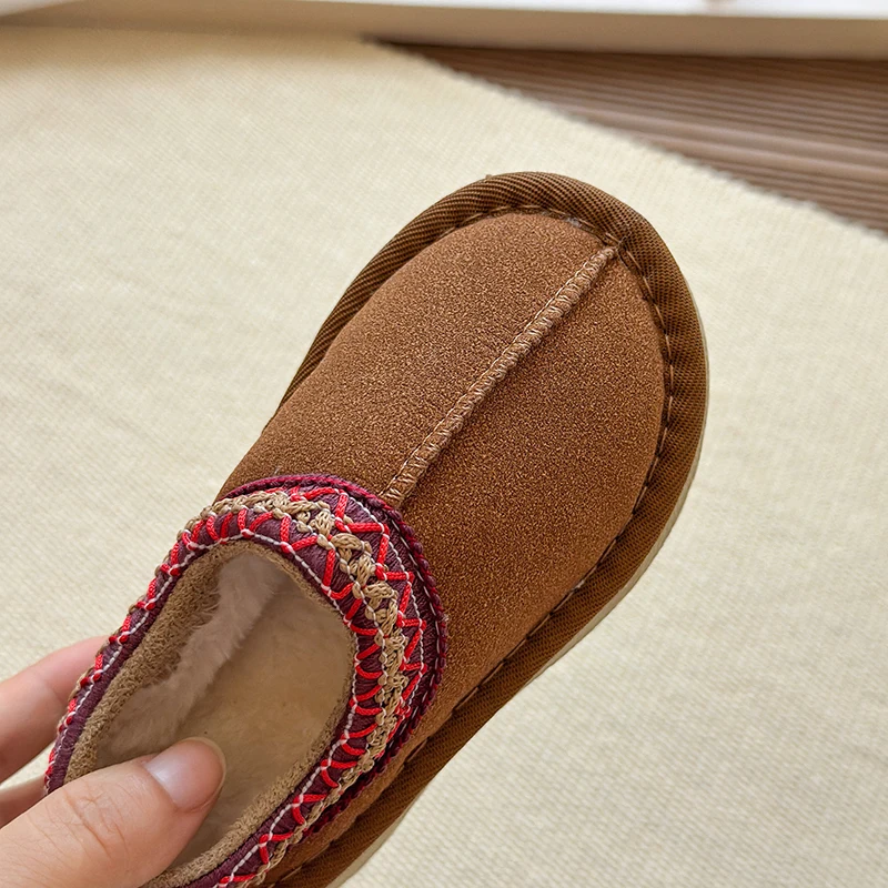 الشتاء أحذية الأطفال 2025 الشتاء طفل مريح دافئ أفخم أحذية قطنية بنين بنات منصة عدم الانزلاق الثلوج نعال تدفئة