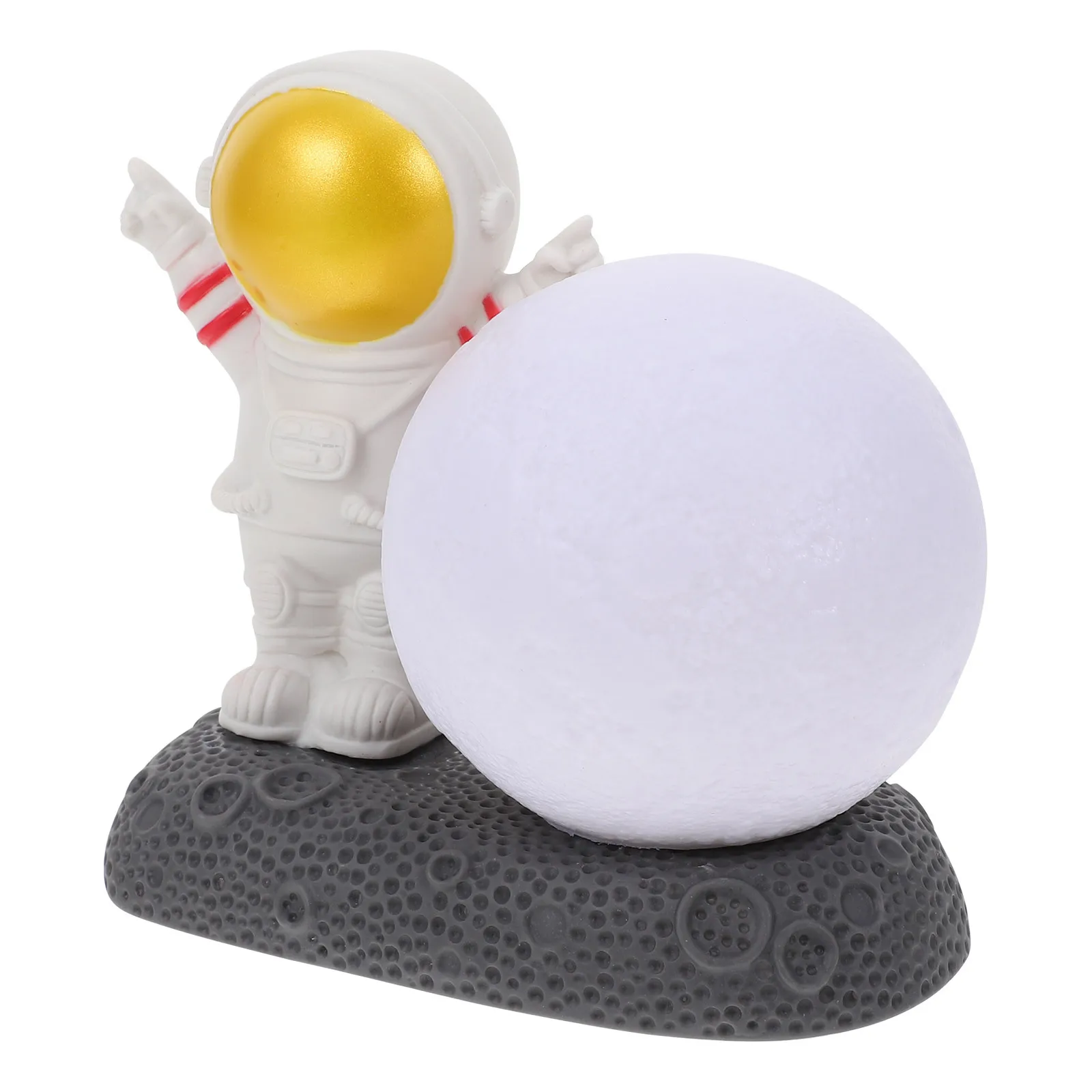 1 قطعة ضوء الليل رائد الفضاء صغير رائد فضاء على شكل Led مصباح غرفة ديكور سطح المكتب الراتنج زخرفة جو مصباح الليل #2