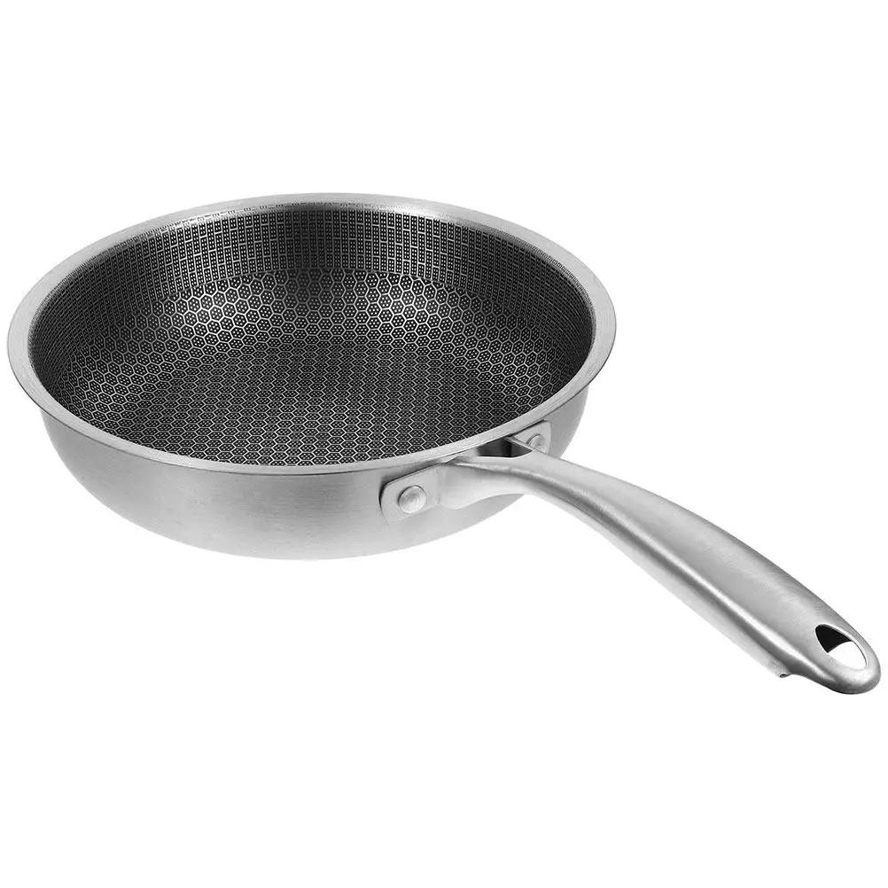 

Nonstick Stainless Steel Honeycomb Frying Pan Oven and Dishwasher Safe Egg Frying Pan for All Cooktops Steak Pancake Omelette