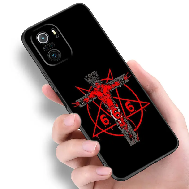 Satanic Pentagram 666 Black Phone Case For Redmi 10 Prime A1 A2 Plus K30 K40 Gaming K60 Pro 9 9A 9C 9T 10A 10C 12 12C 13C image 3