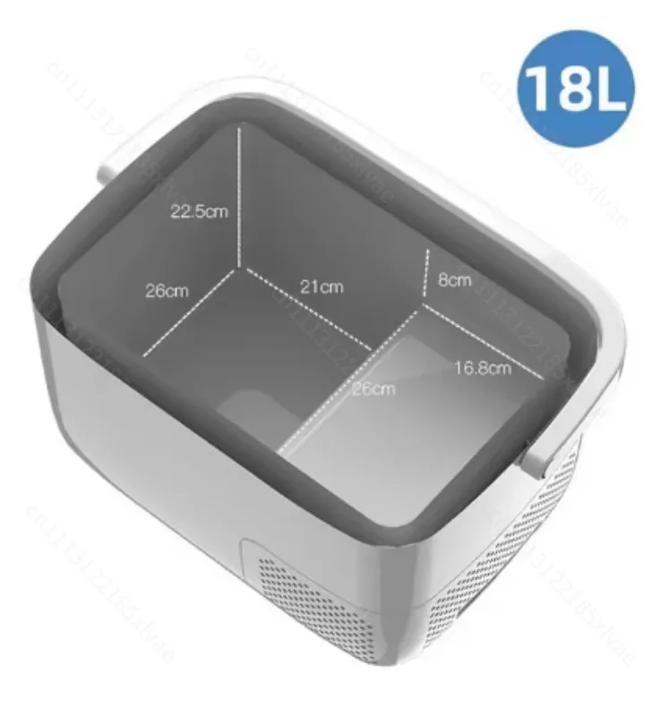 For 12V-24V/220V 18L Camping Fridge Fresh-Frozen Partition Car Refrigerator Mini Portable Juice Cooling Fridge