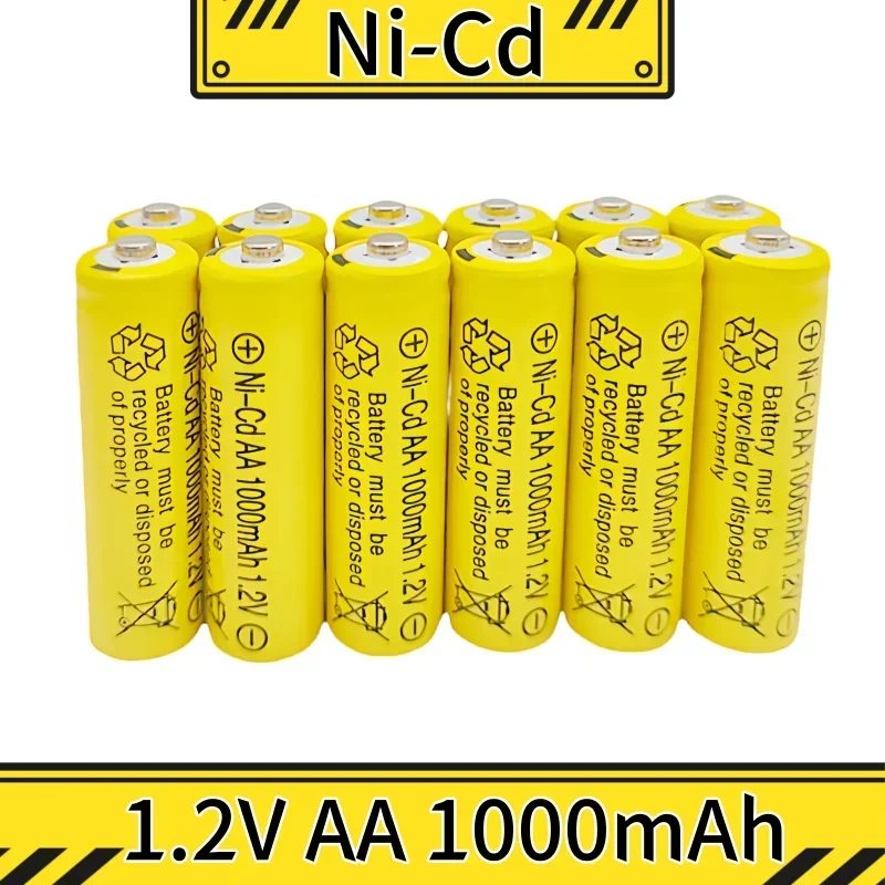 18650 Original 1.2V AA 1000mAh Ni-Cd high-quality rechargeable battery lpega rechargeable battery suitable for watches toys etc