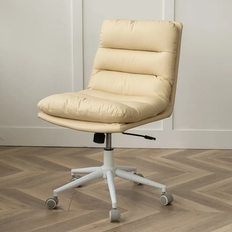 Luxury Comfortable Office Chair Armless Study Vanity Designer Office Chair Mobile Ergonomic Swivel Silla De Oficina Furniture