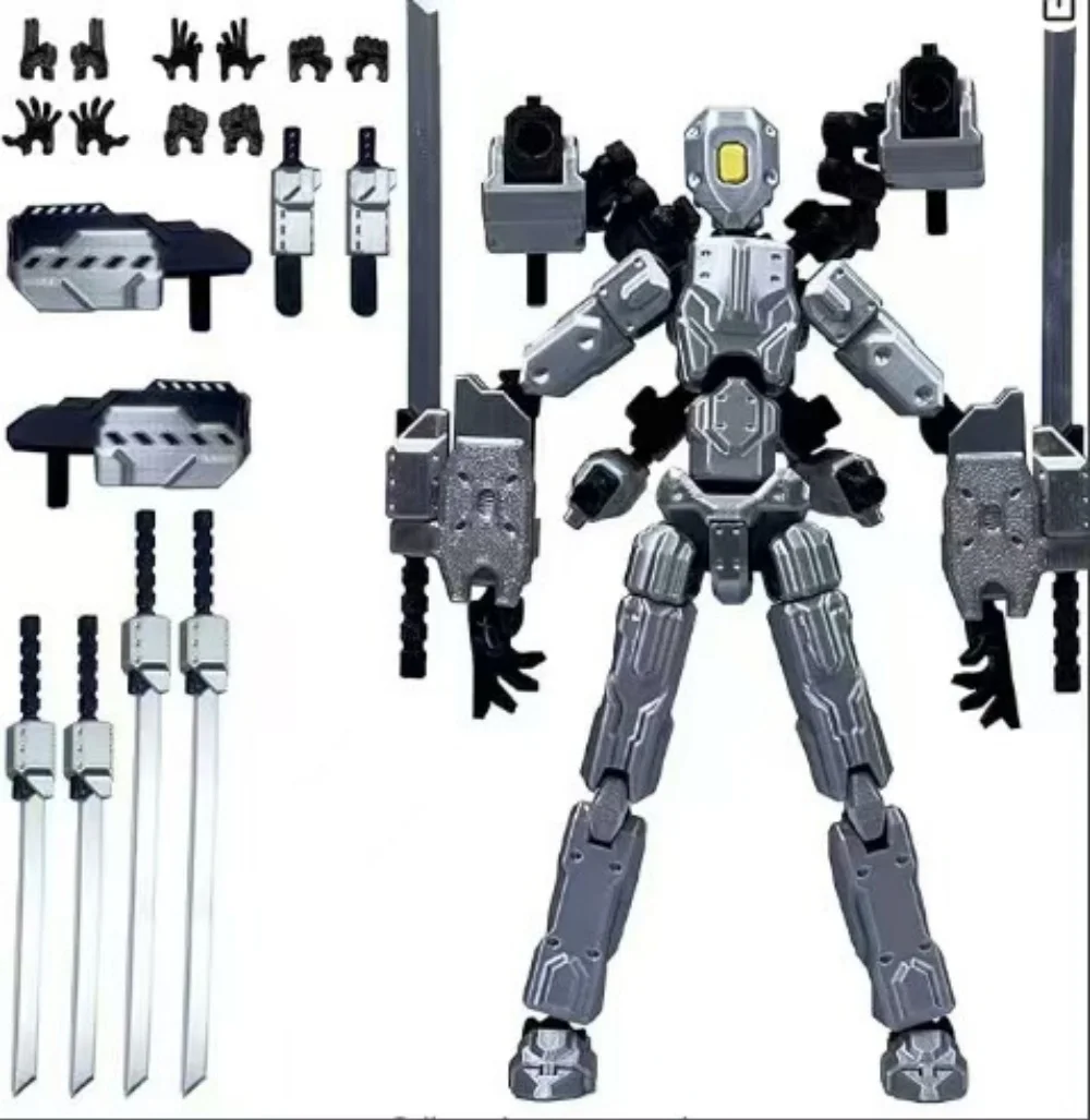 ثلاثية الأبعاد مطبوعة محظوظ عمل الشكل متعدد المفاصل المنقولة لعبة روبوت Poseable سطح المكتب الديكور الجمعية دمية تحصيل تمثال #6