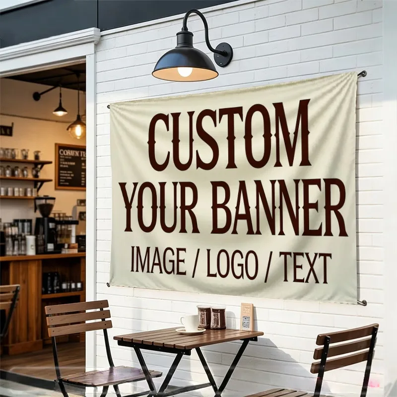 Custom Banner Flags Suitable For Personalized Logo Image Auto Repair Shop Graduation Ceremony Commercial Advertising Promotion
