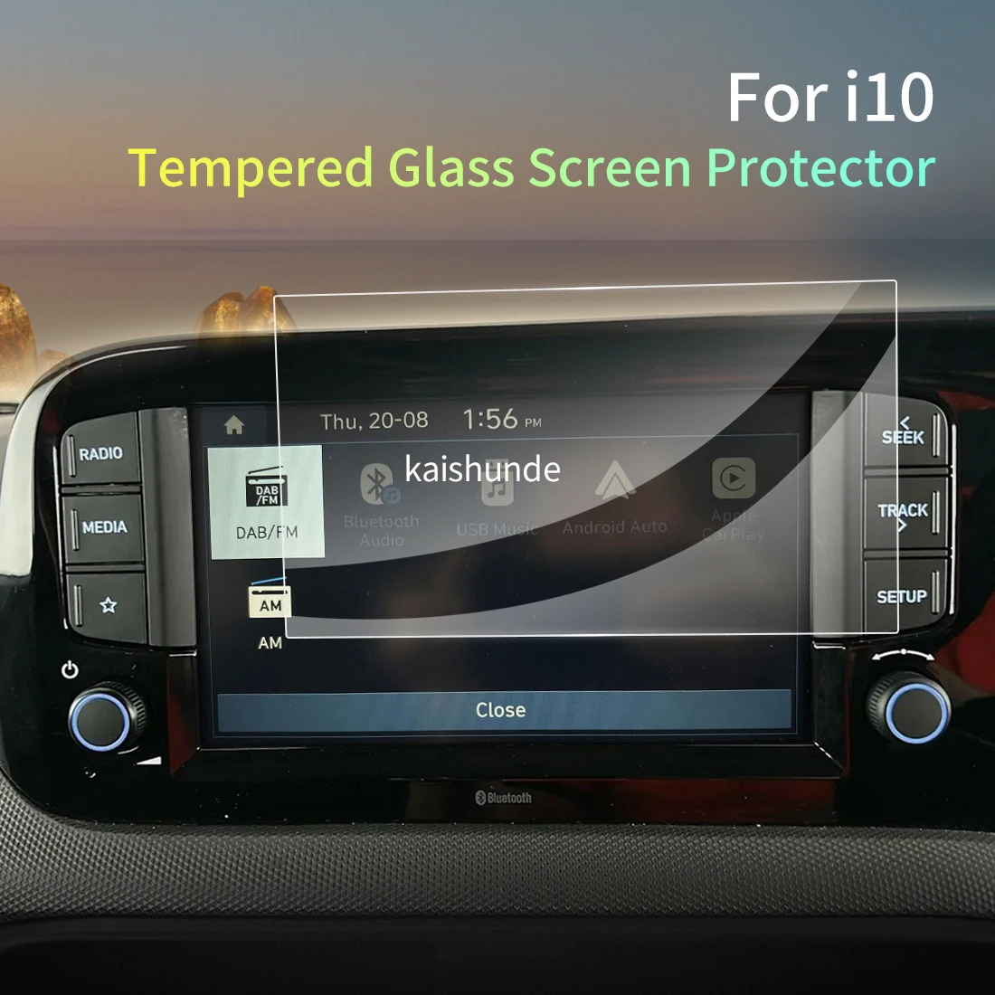Car Stickers Meters Protector For 26 HYUNDAI i10 RHD Tempered Glass Protective Film Display Navigation Vehicle