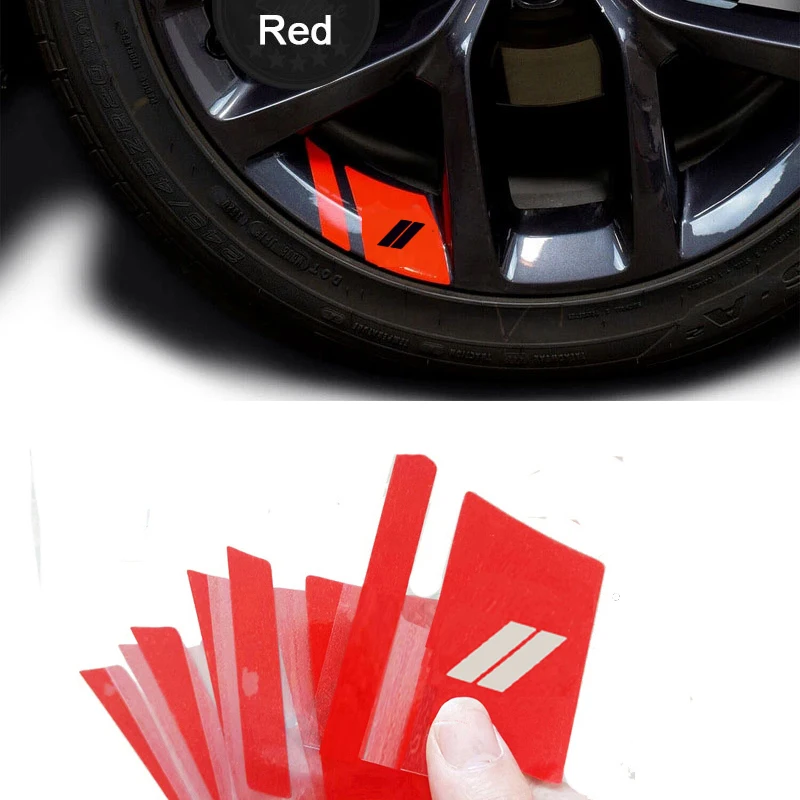 6Pcs Car Wheel Sticker For Dodge Challenger Hellcat SRT Demon Accessories