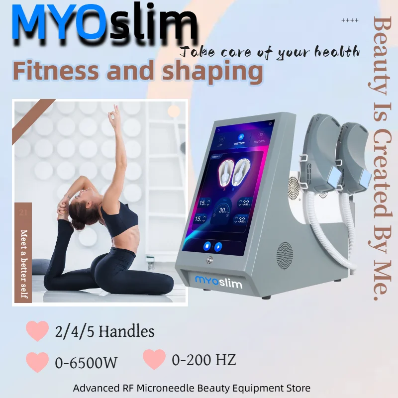 

Nova Myoslim EMS электромагнитный стимулирующий скульптурный мышечный аппарат RF для похудения тела, уменьшающий жир, наращивание мышц, машины