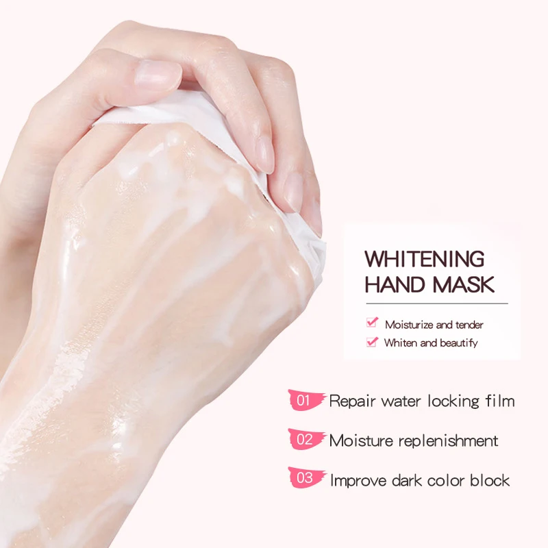 5 Pairs Goat Milk Nourishing Hand Mask Moisturizing Firming Brightening Hydrating Hand Gloves for Hands Skin Care Products