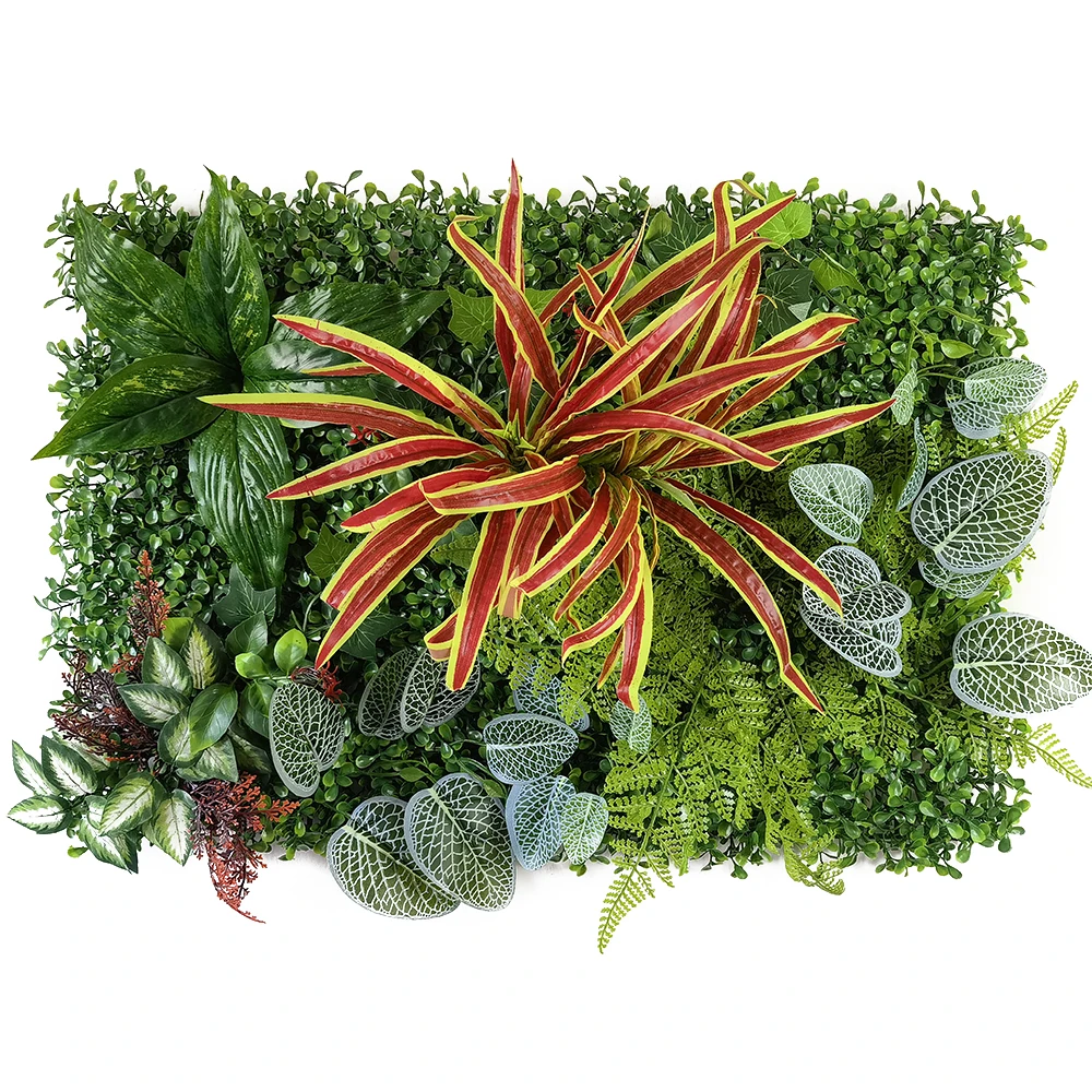 Artificial Plant Grass Wall Panel With  40 * 60CM Green Background Suitable For Outdoor Indoor Garden And Home Green Decoration