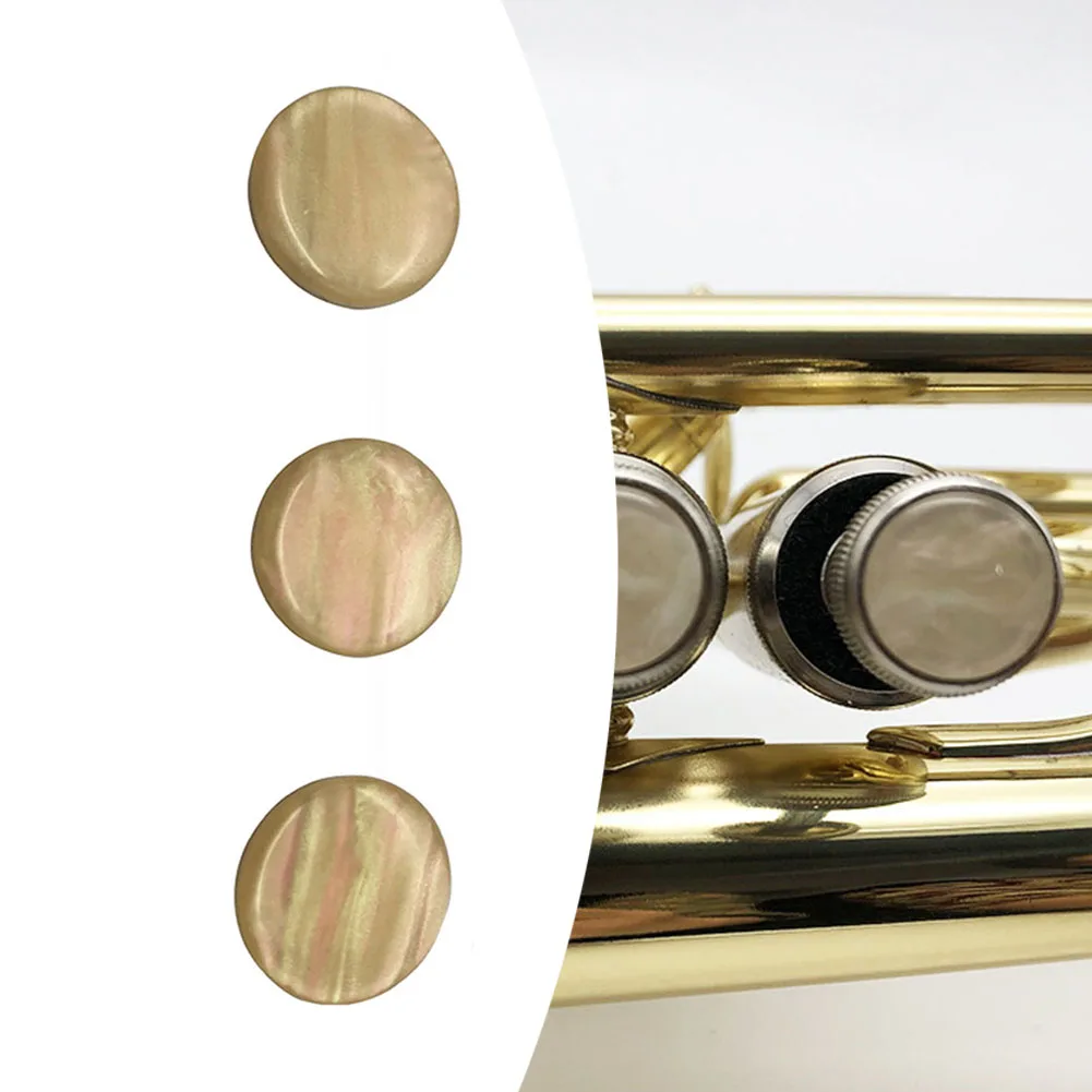 Pack Of 3 Trumpet Valve Finger Button Top Cap Replacements For Trumpeters Buttons Snap Piston Buckle Brass Instrument Key Parts