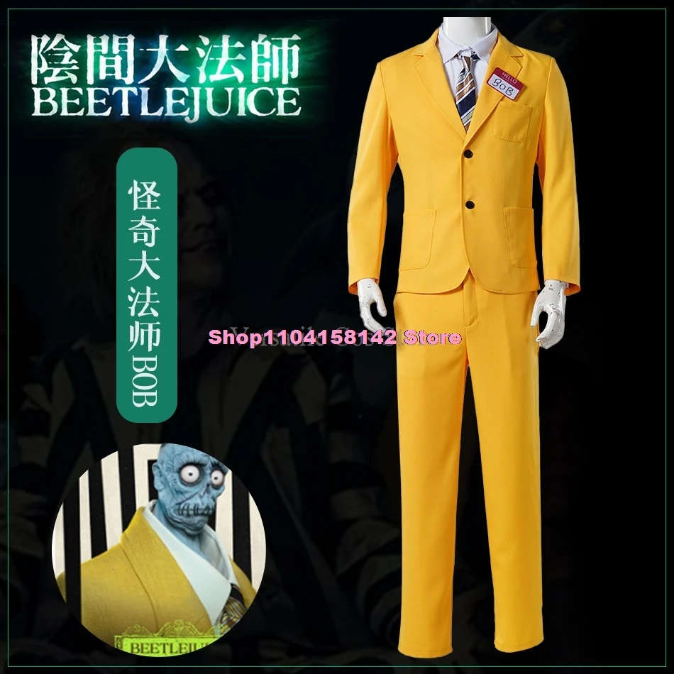 

Beetle Cosplay Costume BOB Uniform Suit with Tie for Men Outfit Halloween Disguise Carnival Suit Comic Con Set New Arrival