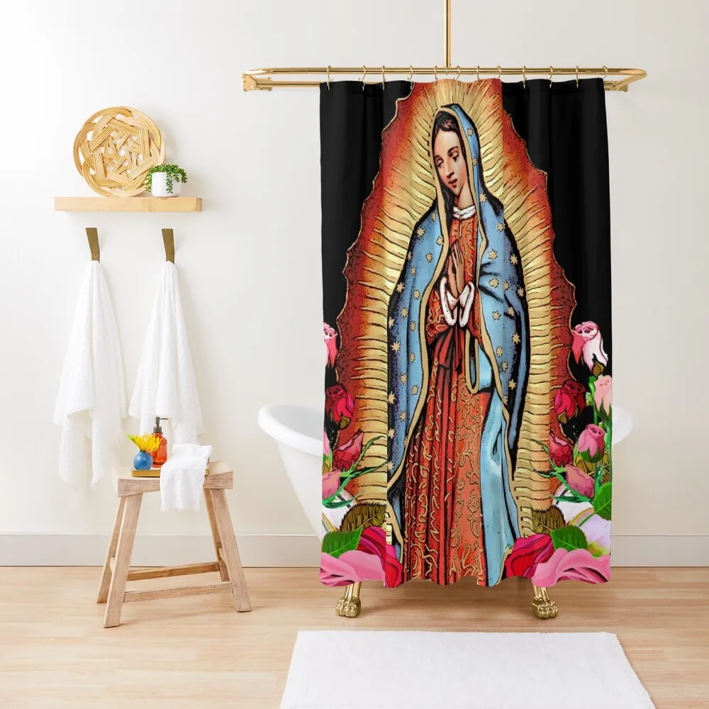 

La Virgen De Guadalupe Shower Curtain Cute Shower Shower Bath Set Curtain