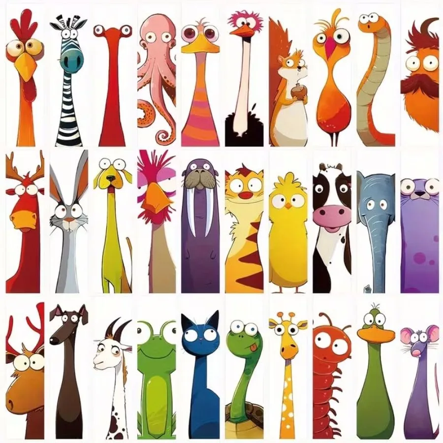 

Bookmarks for 30Pcs Funny Animal Bookmarks, Unique Gifts for Readers on Special Occasions Such as Christmas, Including Book Mar
