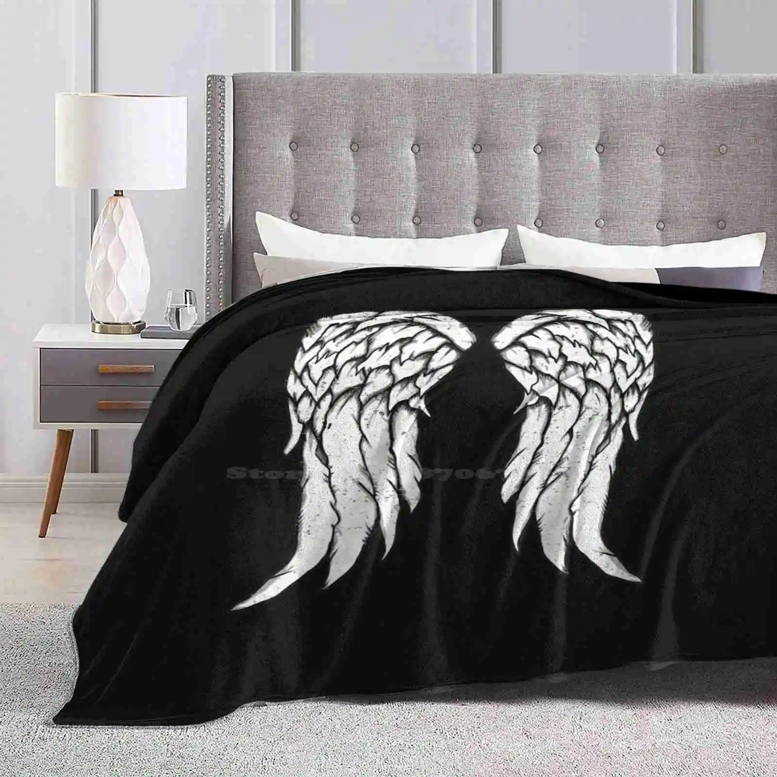 Daryl Dixon Wings-Zombie Soft Warm Light Thin Blanket Daryl Dixon Merle Twd Fear The Walking Dead Amc Fx Season 2 3 4 5 6 7 8