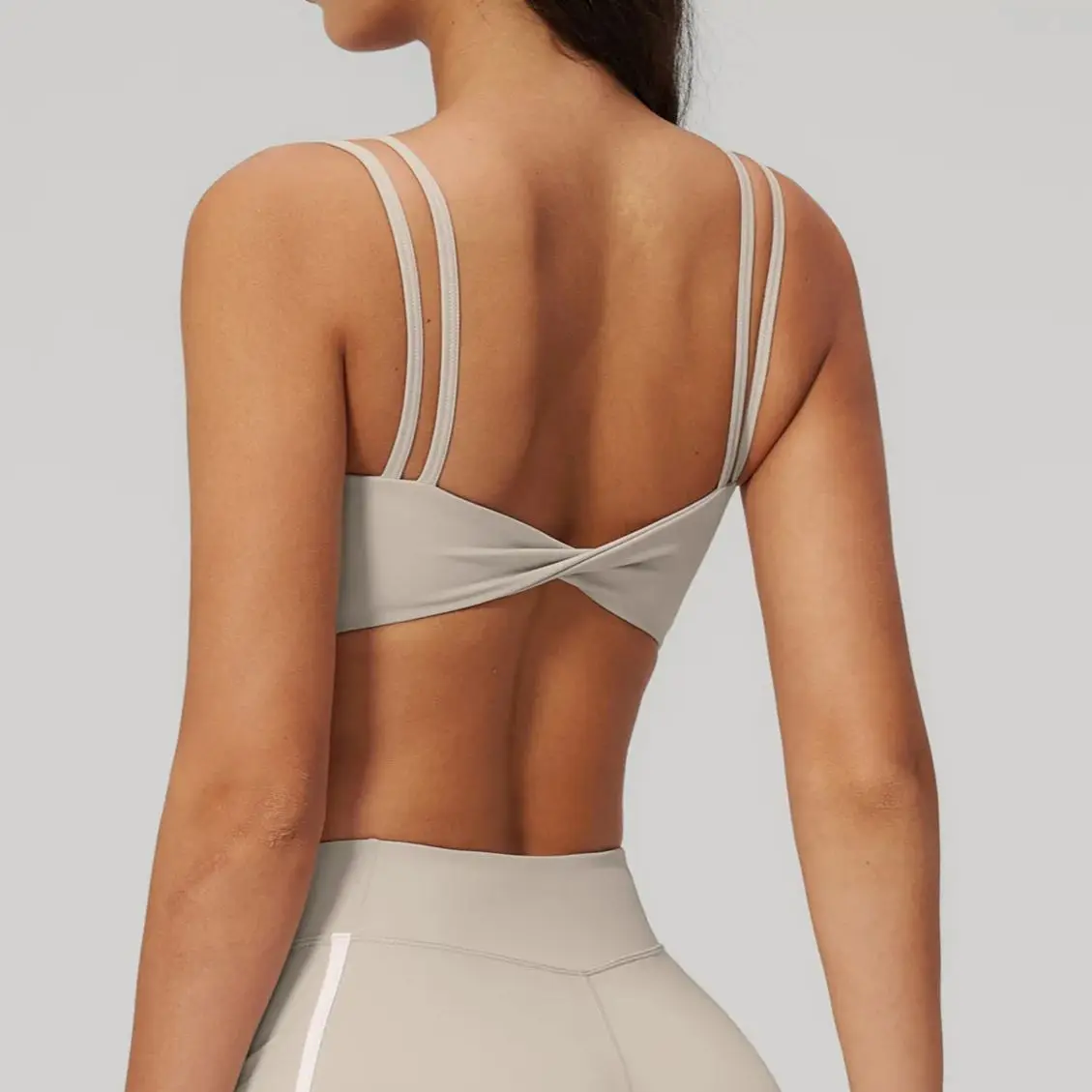 

Спортивный топ Ningyu с двойными бретелями для йоги, дышащее спортивное белье, женский бюстгальтер для йоги, укороченный топ с эффектом пуш-ап, амортизирующий топ для тренировок в зале