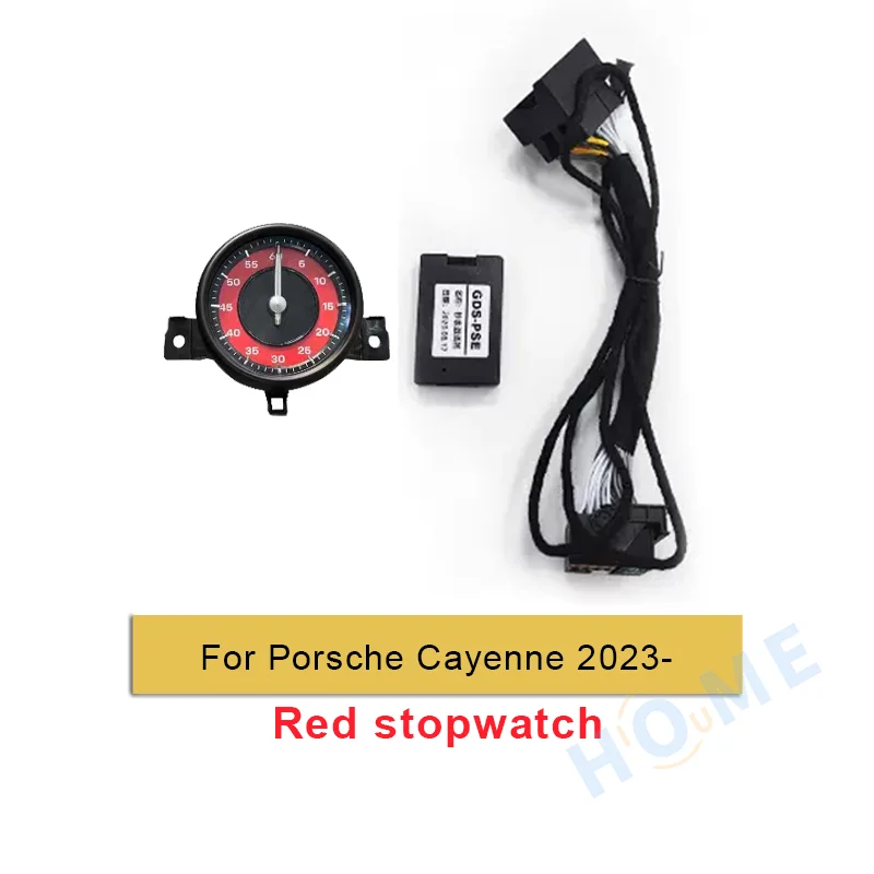 Interior Center Clock Compass Time Modification Accessional Panel Car Dashboard Console Stopwatch for Porsche Cayenne 2023-
