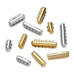 5pcs 2/3/4/5/6 Holes Metal Buckle Clasps for Jewelry Making Slide Clasp  Bracelet Closure Necklace Clasp DIY Accessories