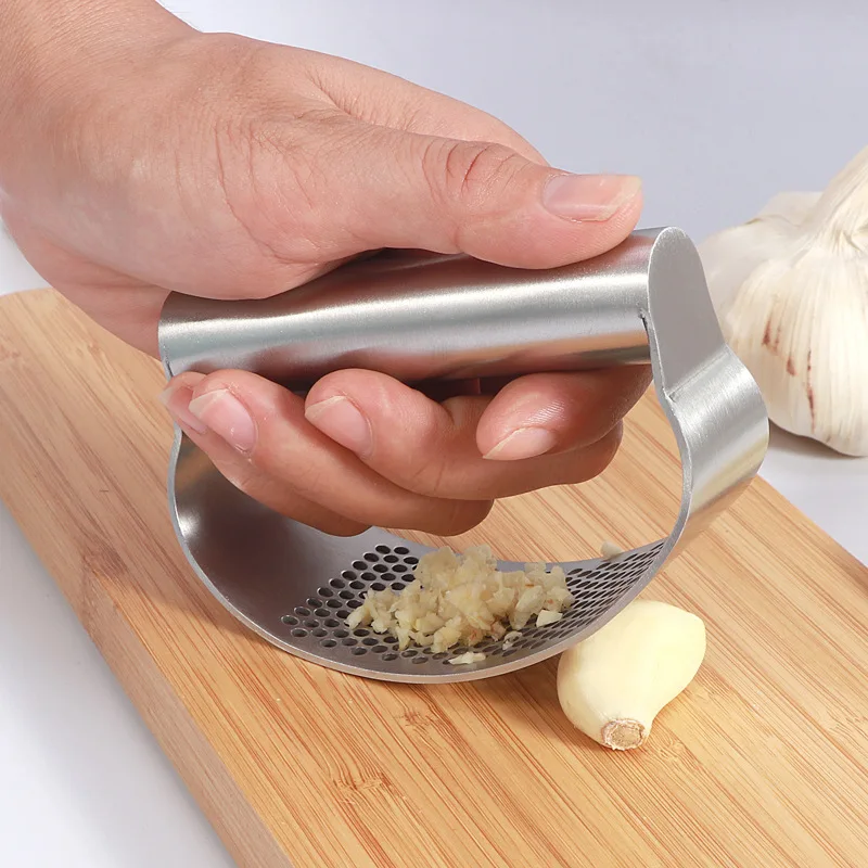 Garlic Press Rocker Set Bottle Opener Heavy Duty Stainless Steel Garlic Mincer Crusher Professional Kitchen Gadgets Garlic Chopp