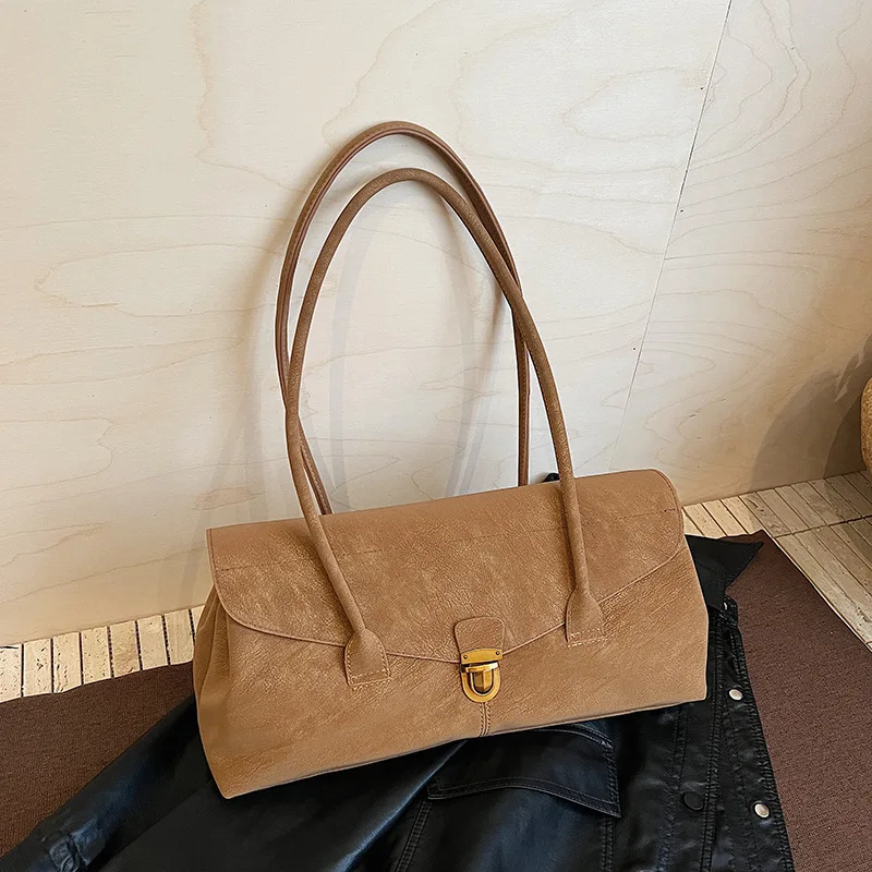 

Ele Large Capaci Французская сумка для хлеба Ретро-сумка Роскошная сумка для подмышек Пригородная сумка на одно плечо Faionable Trend