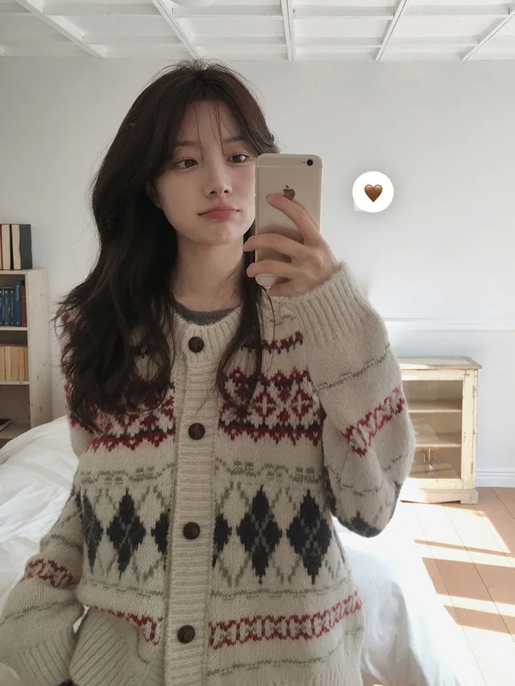 

Простой вязаный свитер Cisas Aosphere с вышивкой на пуговицах/крашиванием и устойчивым к катышкам длинный кардиган све