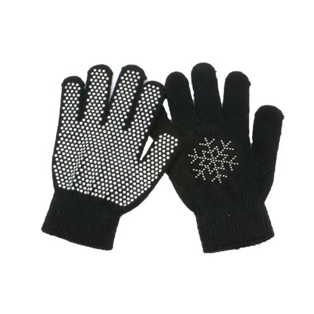 Cold-proof Non-Slip Skating Gloves Palm Protection Winter Warm Figure Skating Gloves Stretch With Gel Skating Mittens Children