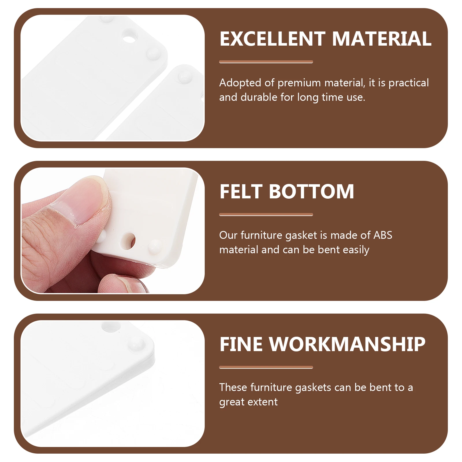 

Furniture Leveling Pads Gap Plug Shim Toilet DIY Leveler Floor ABS Strong Durable Stackable