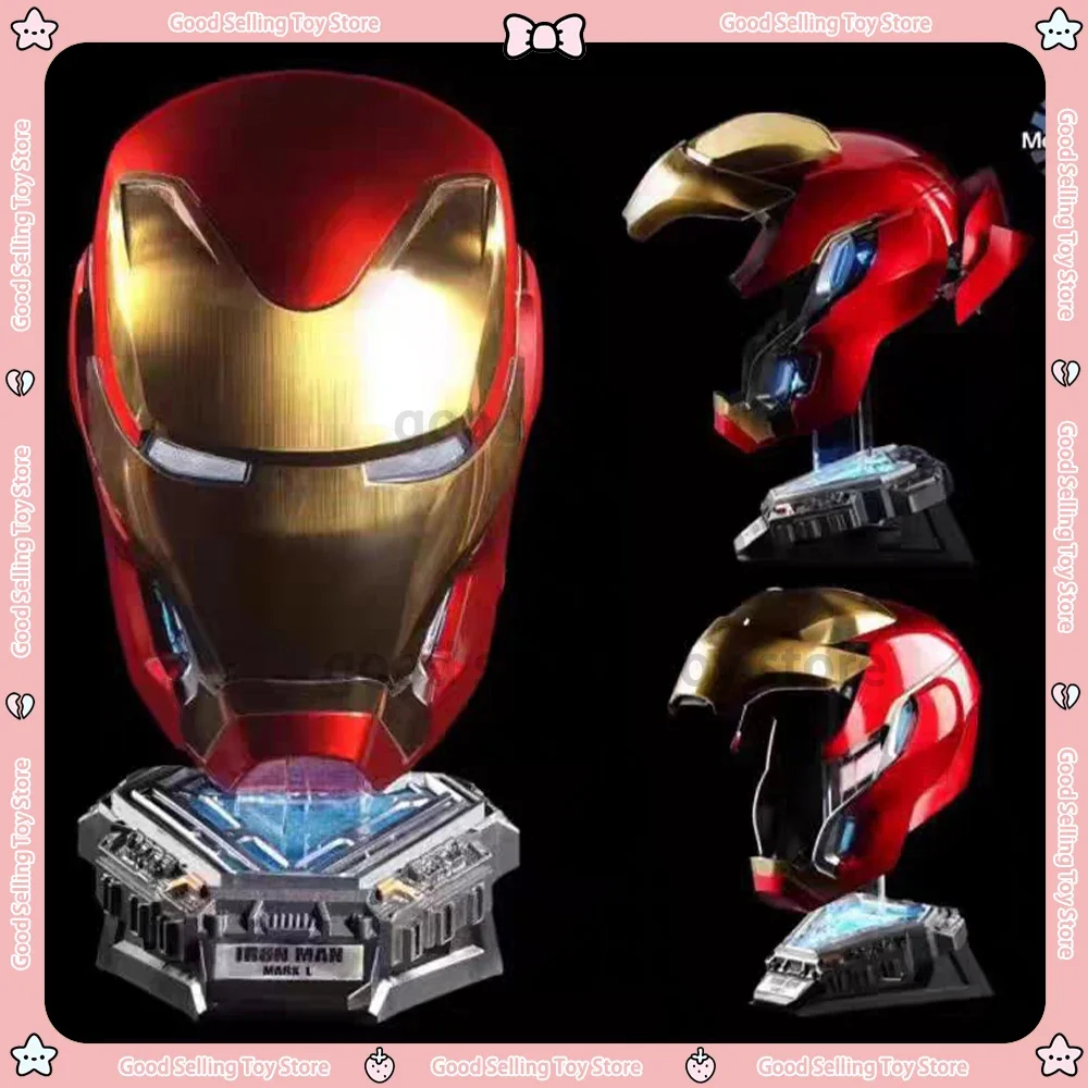 New 2024 MK50 Iron Man Helmet Voice Control Voice-activated Deformation Helmet Around Marvel Animation Derivatives Model Boy Kid