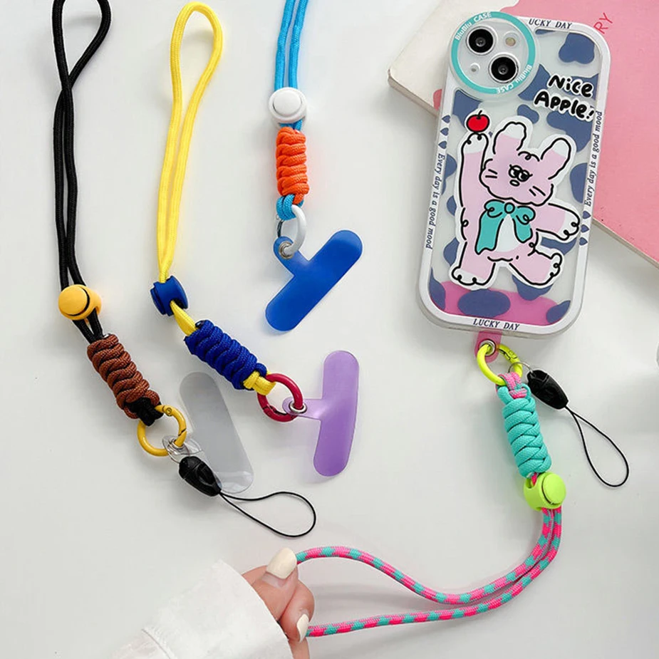 Universal Phone Lanyard Detachable Adjustable Wrist Strap Cord for IPhone Samsung Mi Mobile Phone Rope Braied Straps Keychain