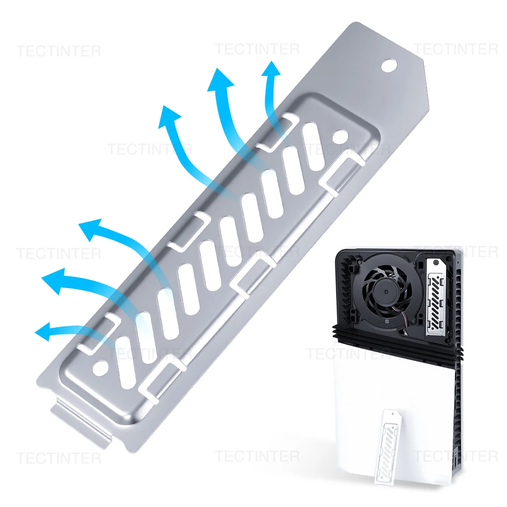 

Для консоли PS5 Slim/Pro, радиатор, пылезащитный чехол, рассеивание тепла, удлинитель M.2 SSD, дышащее отверстие, металлический тепловой чехол, аксессуары