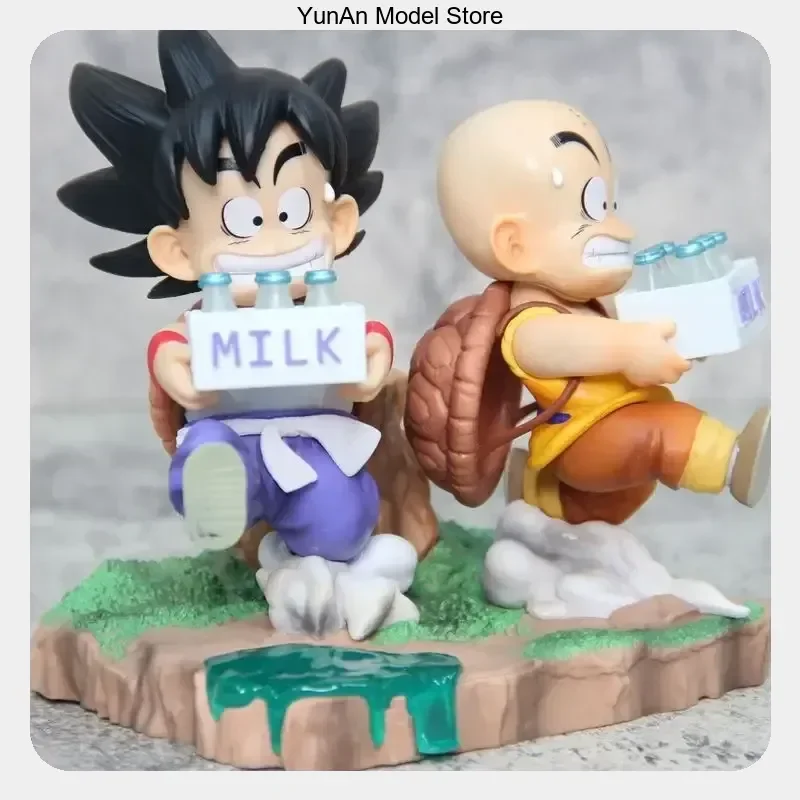 Figurenset 14cm Meister Roshi Trainingsserie Goku & Krillin Super Saiyajin Milchlieferanten-Geschenke für Fans