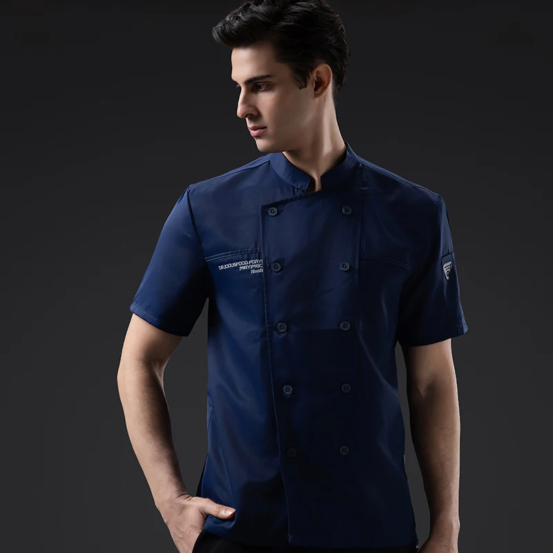 Catering Cook Costume Chef Kitchen Work Uniform for Food Service Hotel Restaurant Canteen Baking Household Cooking Chef's Coat