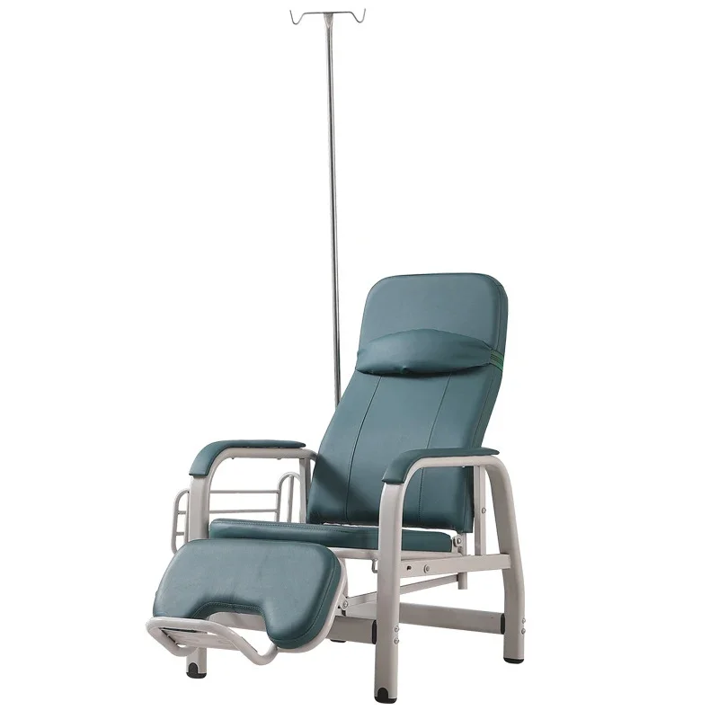 Hospital Furniture Infusion Chair With IV Pole Patient Transfusion Medical Recliner Chair