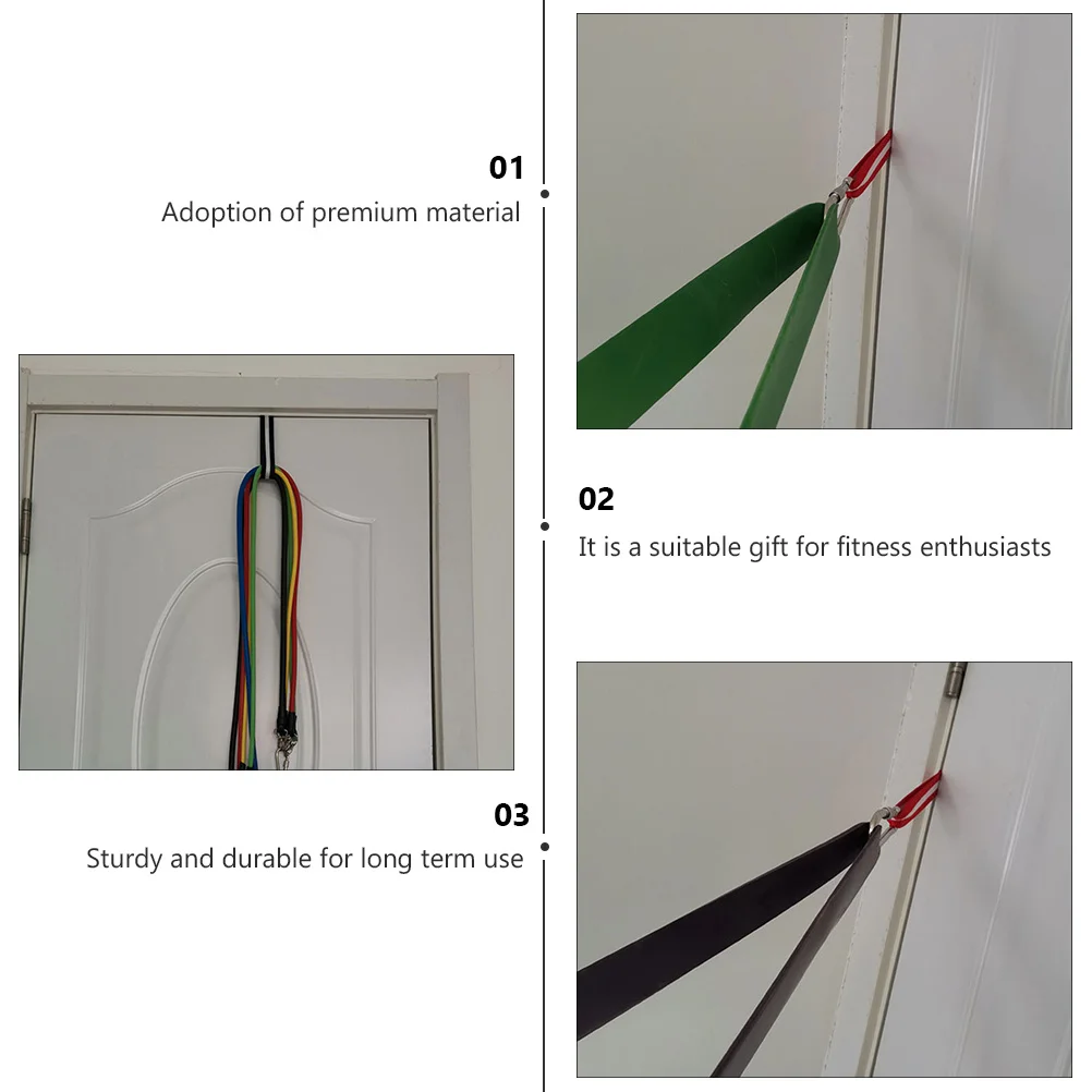 

5pcs Door Anchor For Resistance Bands Heavy Duty Fitness Pulling Belt Adjustable Straps Non- Buckle Home Gym Workout