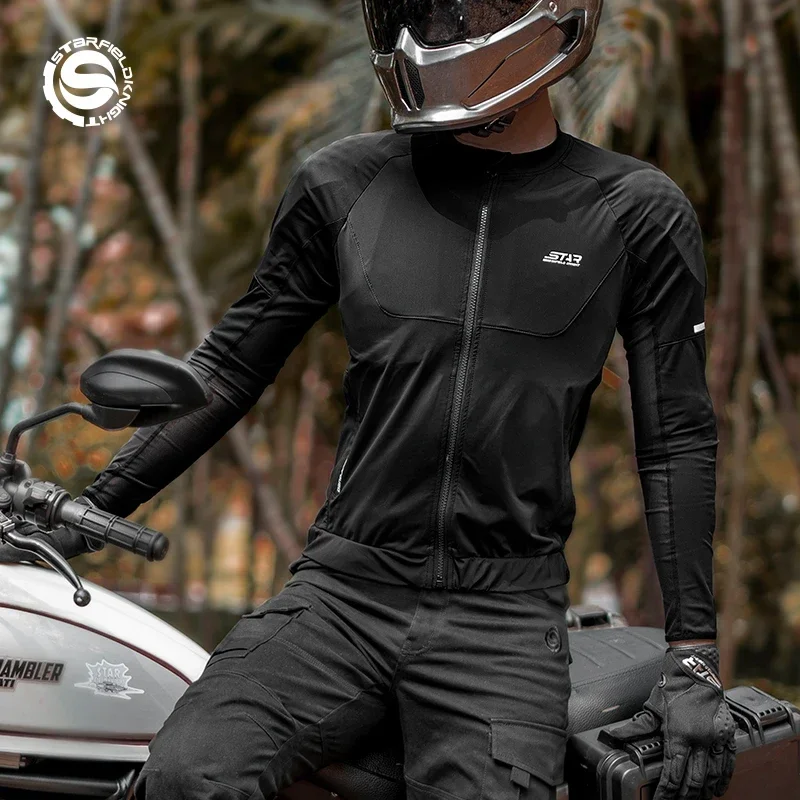 Star Field Knight Motorcycle Riding Armor Jacket Summer Mesh Breathable Men's Clothes With CE Protective Body Gear Accessories