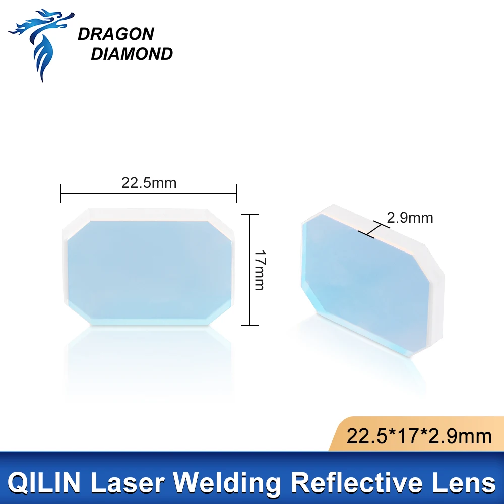 

1pc Qilin laser welding reflective lens 22.5*17*2.9 With Holder Mirror for hand-held welding Welder heads