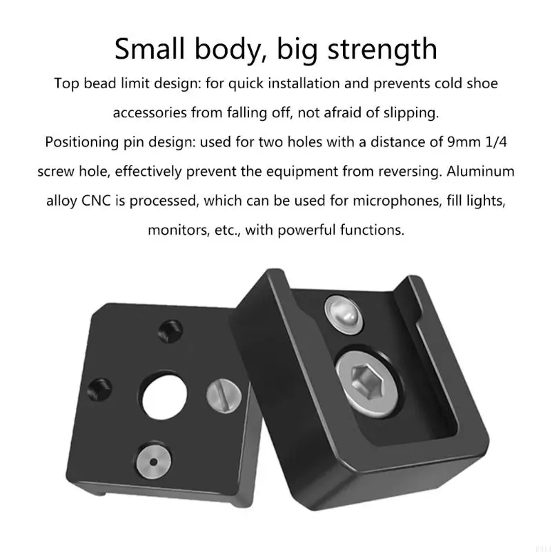 قاعدة محول تركيب الحذاء البارد من سبائك الألومنيوم R91A مع برغي تركيب 1/4 بوصة لقفص الكاميرا وحامل توسيع ضوء LED فلاش